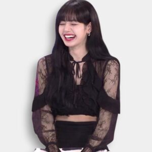 Crop Top Lace Blackpink - Camisa Elegante