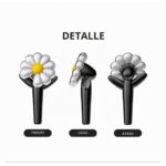 Lightstick en forma de margarita blanca con mango negro, G-DRAGON, vista 1