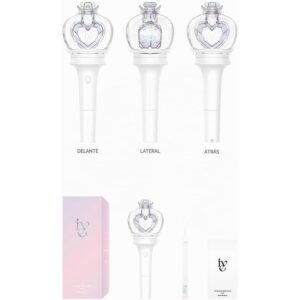 Lightstick blanco con corazón lila en cúpula transparente con corona, IVE, vista 1