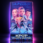 Póster de la película KPop Demon Hunters con HUNTR/X World Tour