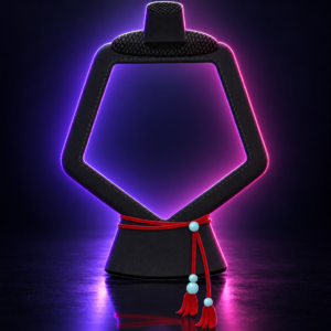 Capa negra pentagonal para lightstick con cordón rojo, KPop Demon Hunters
