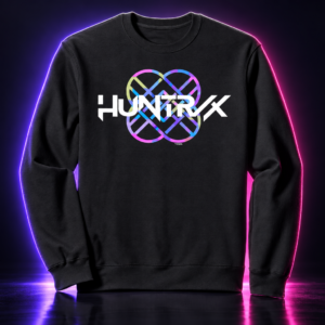Sudadera negra sin capucha con logo de HUNTR/X, KPop Demon Hunters