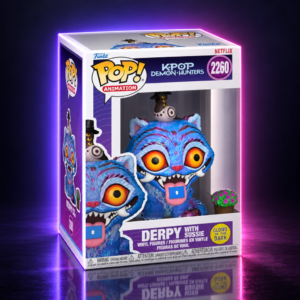 Funko Pop Derpy con Sussie n.º 2260 que brilla en la oscuridad, en su caja, KPop Demon Hunters