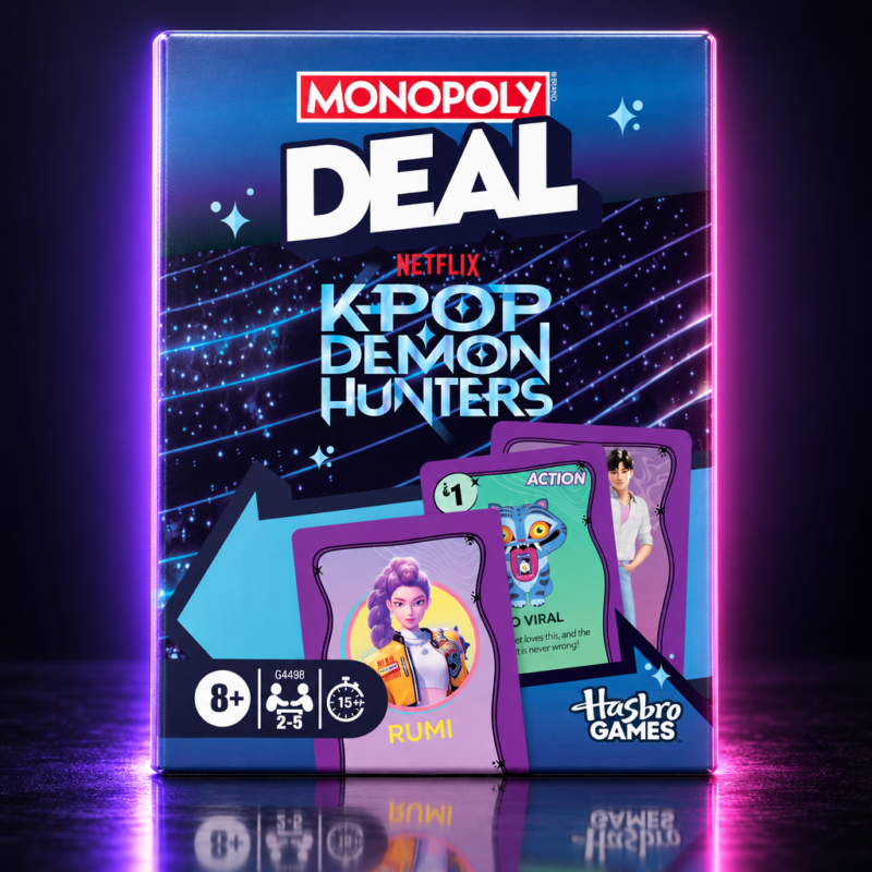 Juego de cartas Monopoly Deal de KPop Demon Hunters, Hasbro