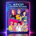 Libro de actividades en español de KPop Demon Hunters con HUNTR/X y Saja Boys