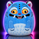 Squishmallow de Derpy Tiger de 8 pulgadas, KPop Demon Hunters