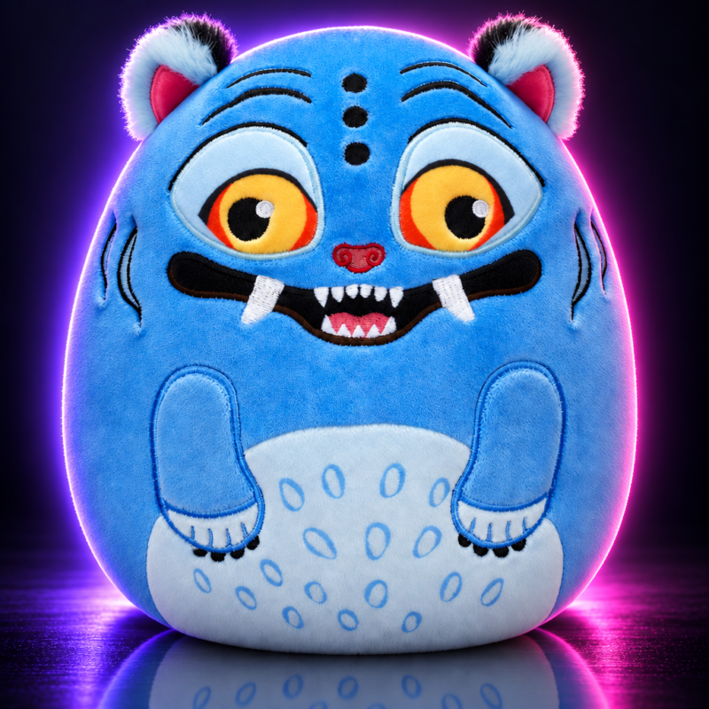 Squishmallow de Derpy Tiger de 8 pulgadas, KPop Demon Hunters
